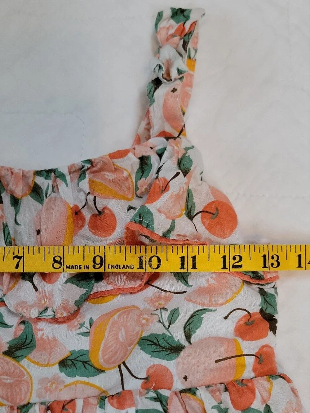 Isaac Mizrahi Kids Pink Floral Fruit-Print Sundress Size 10 EUC